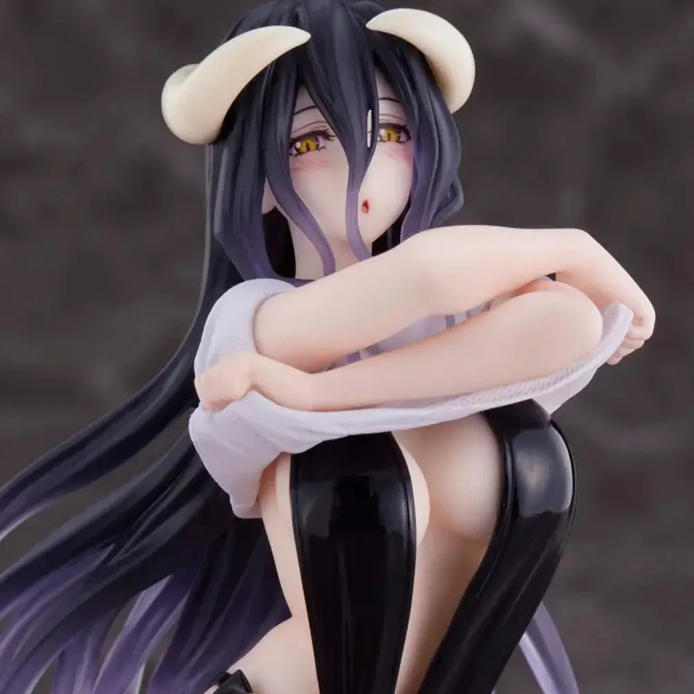 In Stock TAITO Original Genuine Anime Overlord IV Albedo Coreful Figure T-shirt Swimsuit Ver Renewal 18cm Collections Model Toys