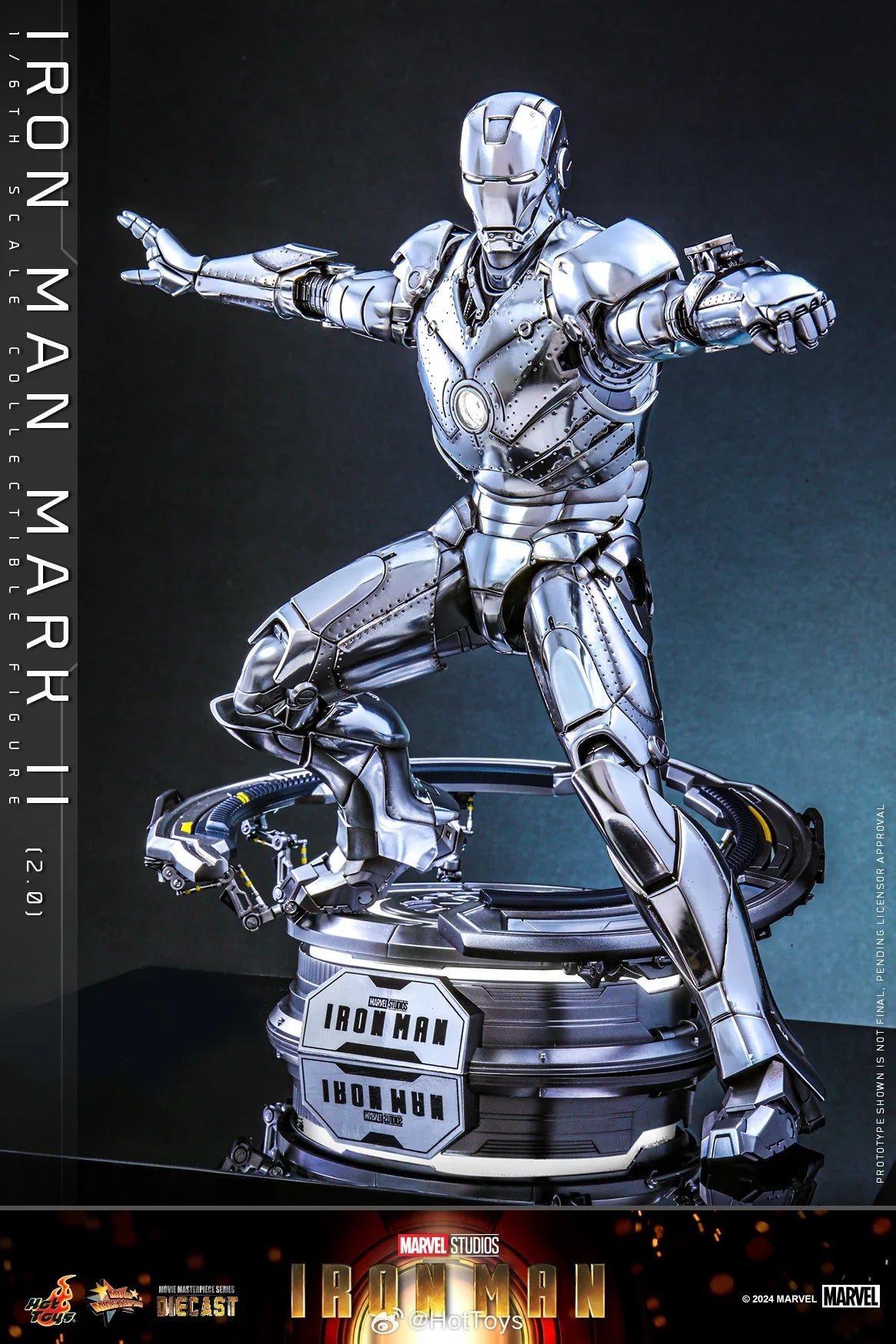 Hot Toys MMS733D59 Iron Man Mark 2 (2.0) 1:6 Scale Alloy Collectible Doll Movable Model Toy Gift Ornaments