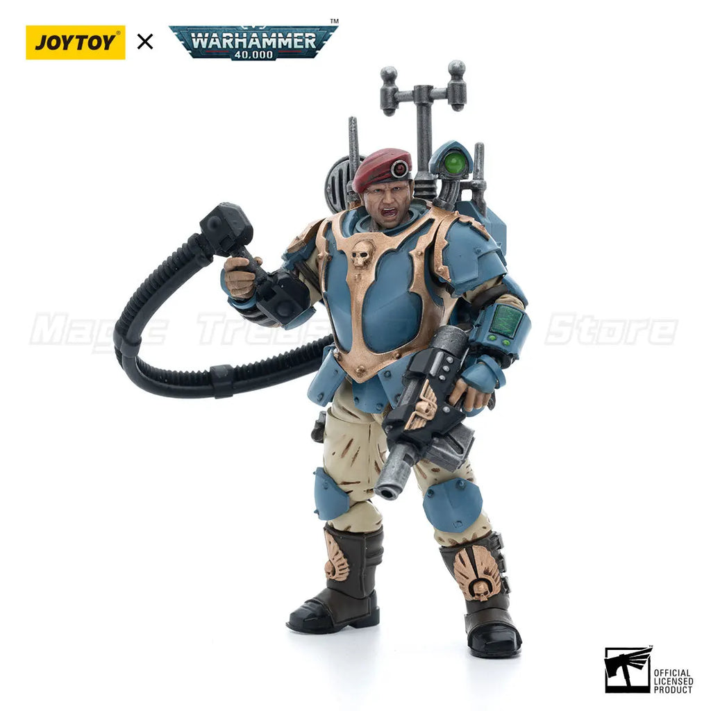【In Stock】JOYTOY Warhammer 40K Astra Militarum Tempestus Scions Command Squad55th Kappic Eagles Vox Operator 1/18 Action Figure