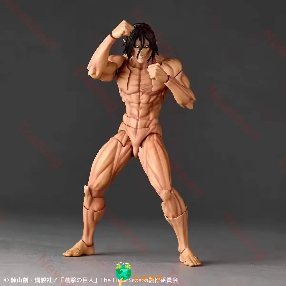 100% Original KAIYODO Revoltech AMAZING YAMAGUCHI Attack On Titan Eren Jaeger 17CM Anime Action Figures Collection Model Toys