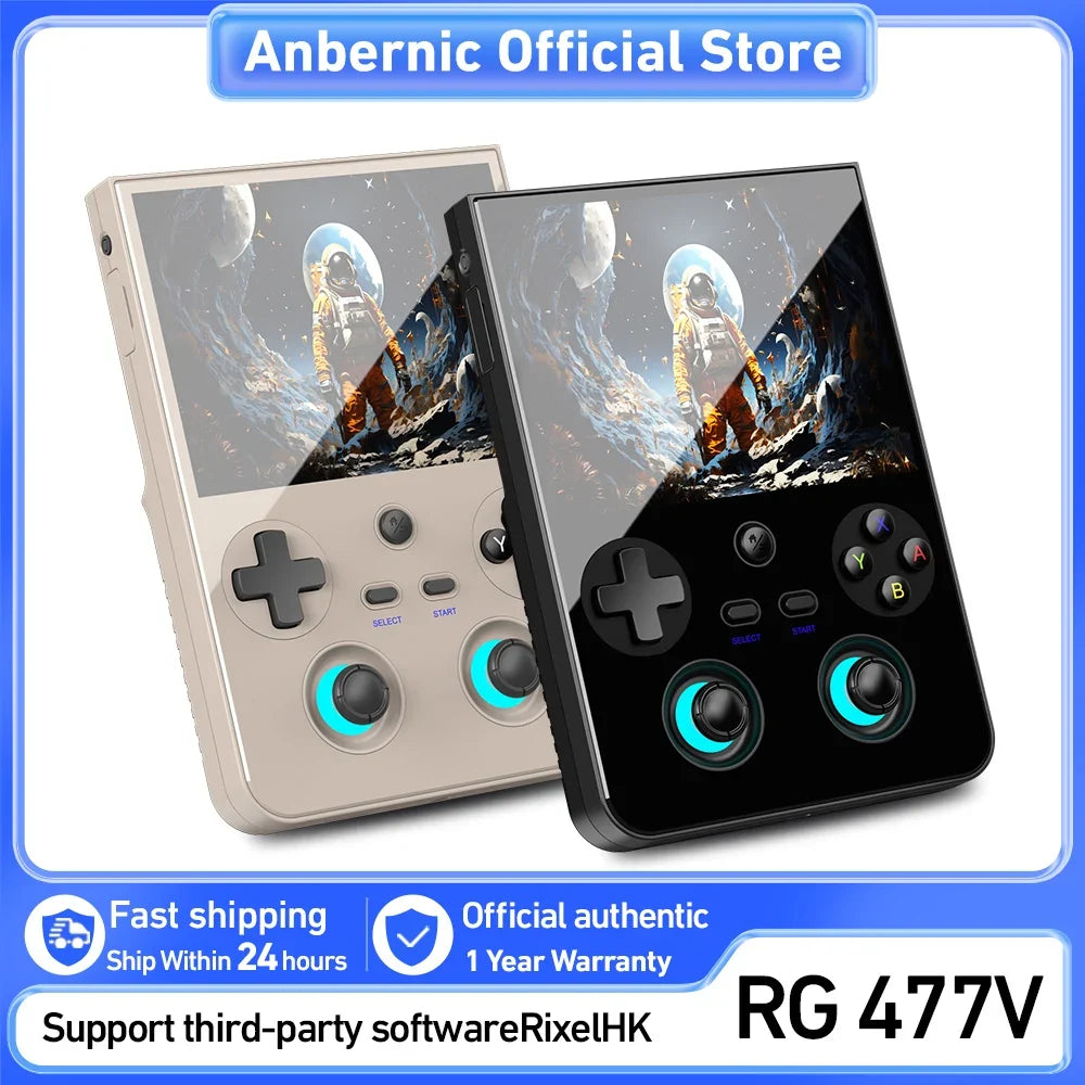 ANBERNIC RG477V Retro Handheld Game Console 4.7-inch LTPS 64 Bit Game Player Dimensity 8300 Online Multiplayer Streaming RG 477V