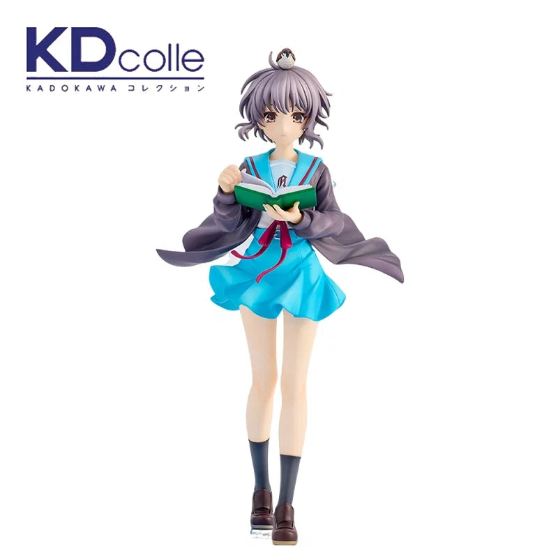 Genuine Original KADOKAWA The Melancholy of Haruhi Suzumiya Nagato Yuki Anime Figure Collectible Model Doll Statuette Gifts