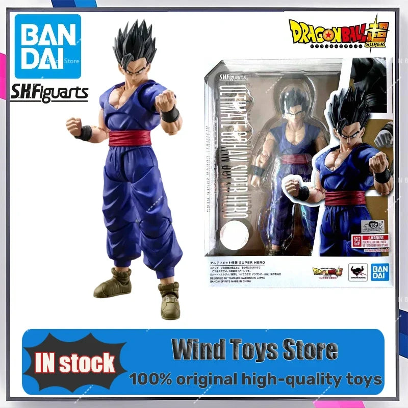 In Stock Bandai S.H.Figuarts SHF Dragon Ball Super Ultimate Supre Hero Son Gohan Superhero Toy Model Collect Gifts