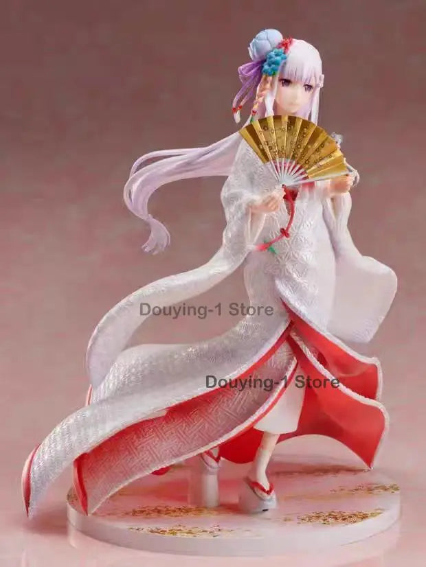 In Stock Re:0 White wedding dress Japanese dress F:Nex Furyu ornament Anime Action Collection Figures Model Toys
