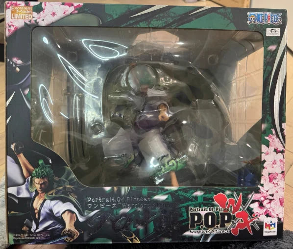 In Stock Original MegaHouse POP One Piece "Warriors Alliance" Zoro Juro Anime Doll Figure Model Toys Gifts