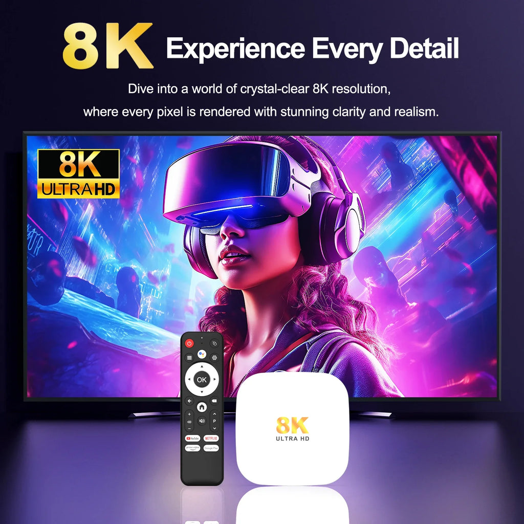 Android 14 TV BOX H96 Max M2 Plus Smart TV Box Support 2.4G/5G WiFi6 Support 8K HDR Video Android TV Set Top Box
