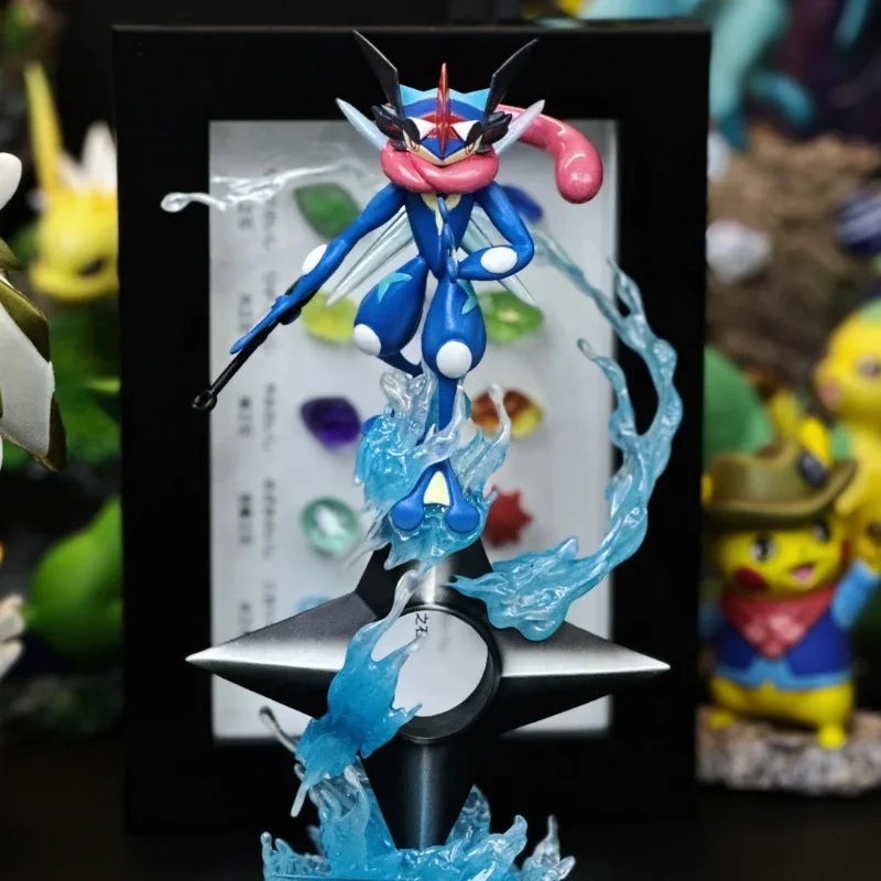Greninja Figures Anime Figure Gk Water Shuriken Pvc 20cm Figurine Statue Collection Cute Model Doll Children Holiday Toy Gift