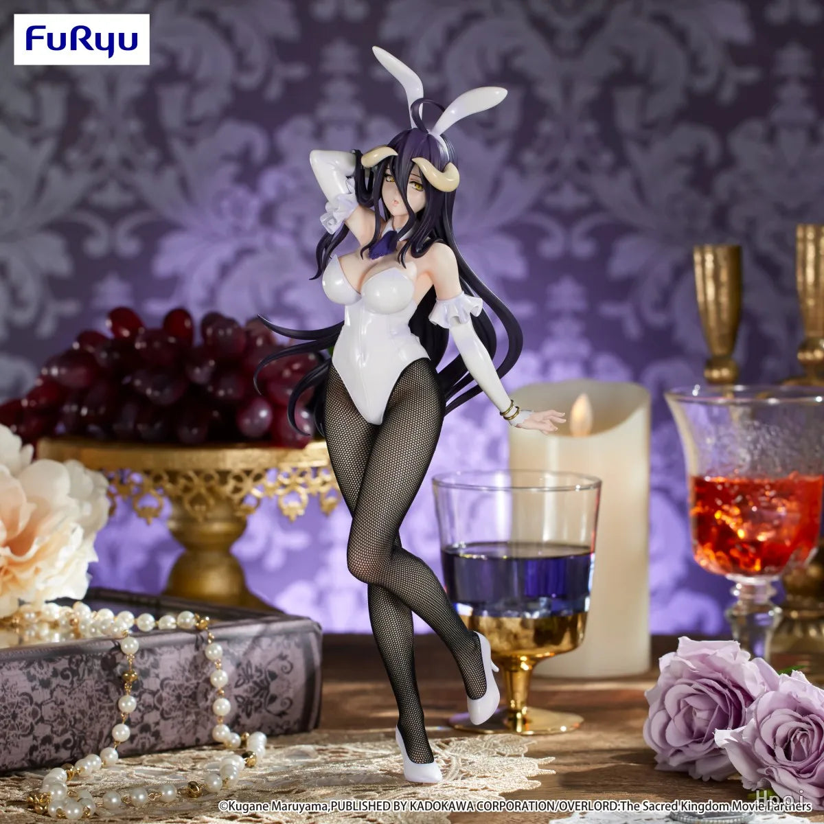 In Stock Original FuRyu BiCute Bunnies OVERLORD Albedo White Figure Model Ornament