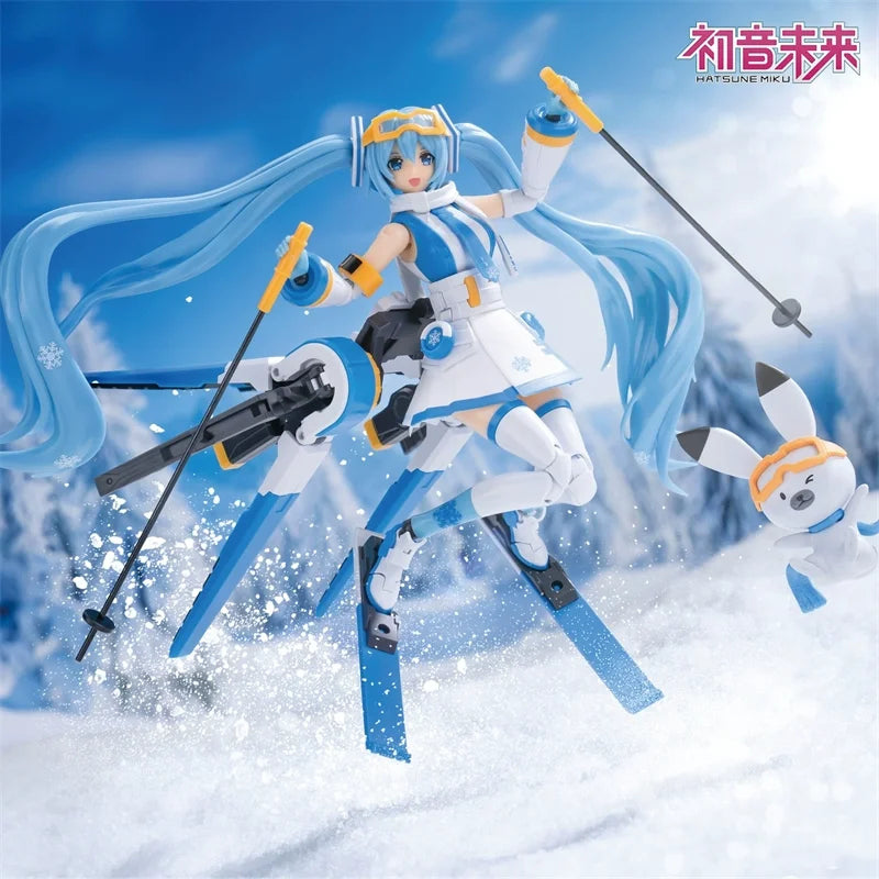In Stock Soskill Hatsune Miku Snow Echoes At Freezing Point Snowmobile Mechanical Deer Model Kit Action Figure Anime Model Toys