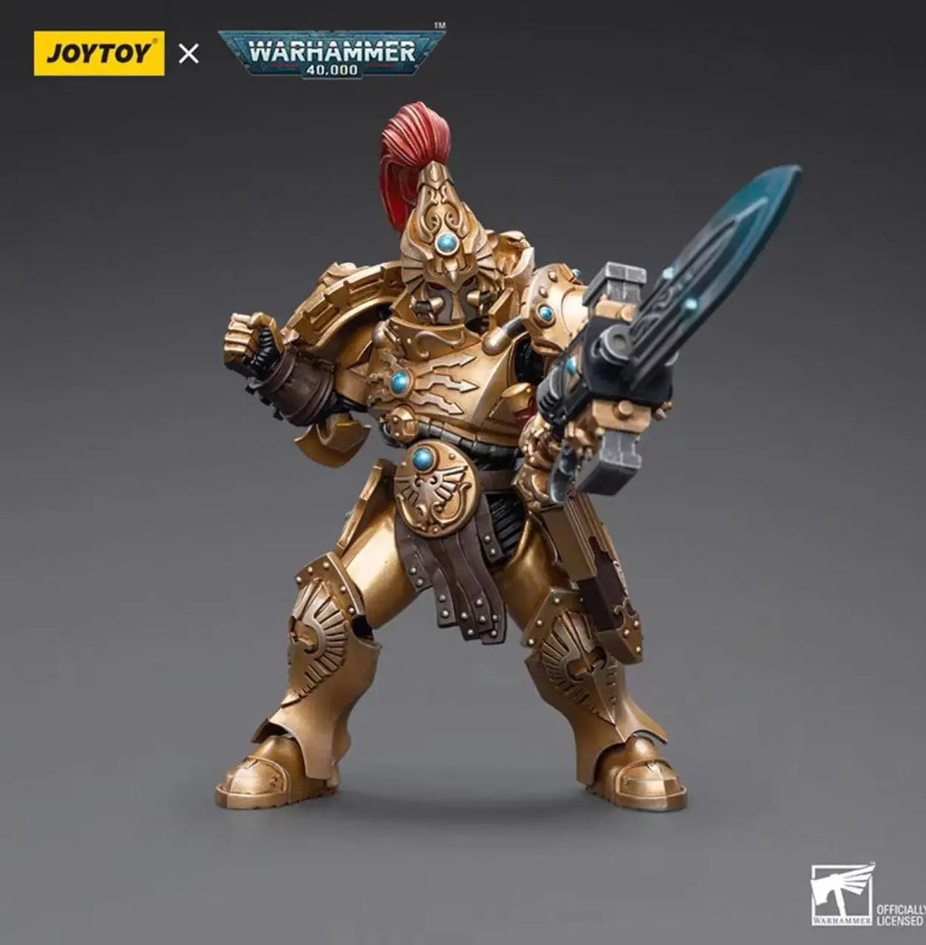 In stock JOYTOY Warhammer 40k 1/18  Adeptus Custodes Shield Captain with Guardian Spear   Action figures Toy collection