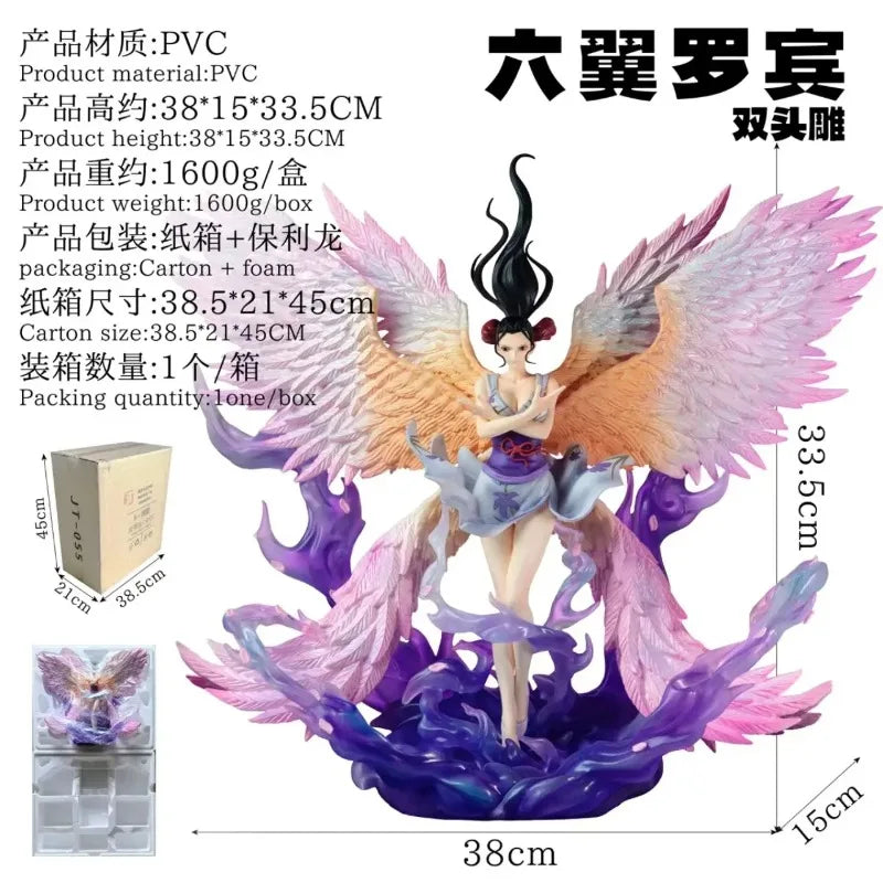 In Stock JT Toys One Piece Action Anime Figure Figurine Nico Robin 6 Wings 2 Heads Version Ornament Collectible Model Gift Toys