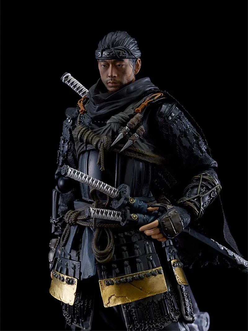 Original figma 509 Ghost of Tsushima Jingren Black Samurai 1/12 PVC Action Figure Toy Model 15.5 cm Collectible Decoration Gift