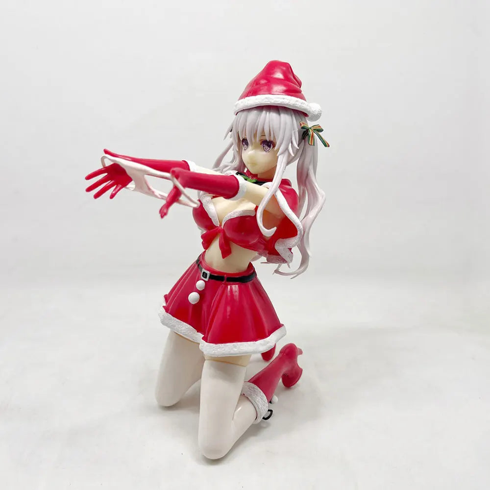 19CM Comics MisakiKurehito Figure Hiiragi Snowflake Christmas Kneeling Animation Model Toy Gift Collection Decorative Ornaments