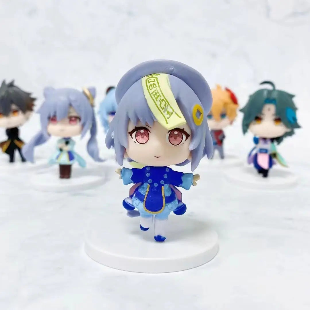 Anime Genshin Impact Kawaii Figure Paimon Amber Klee Kelly Action Figure Cute Game Figurine Model Kid Toys Children's Day Gifts