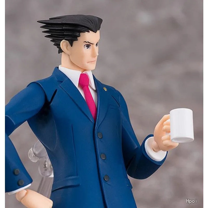 Max Factory Figma Finished Product Movable Exquisite Proportional Doll Series Ace Attorney Anime Toy Model Festival Gift for Boy