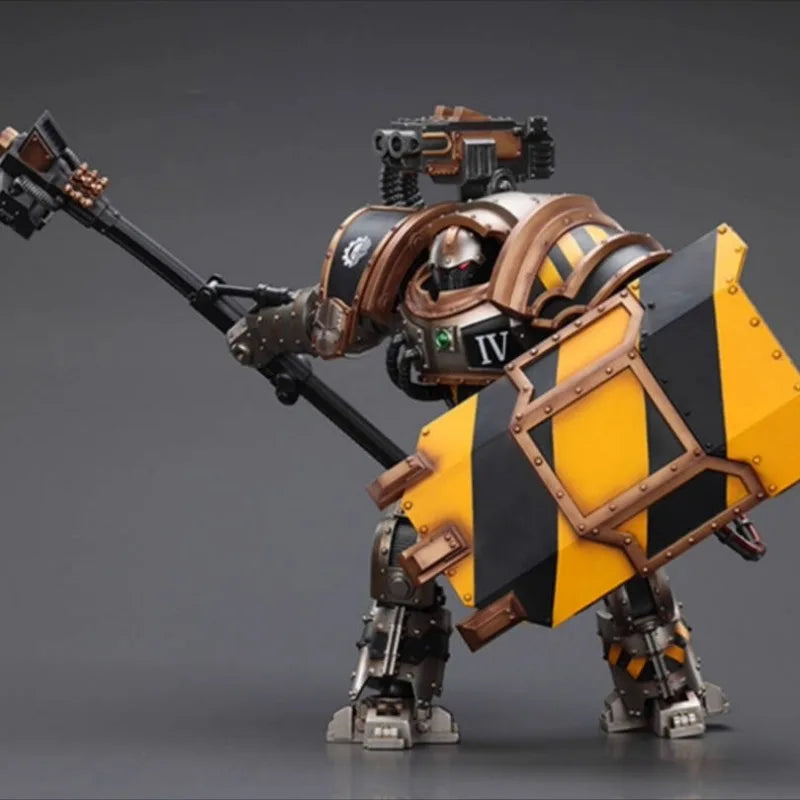 JOYTOY 1/18 Iron Warriors Iron Circle Domitar-Ferrum Class Battle-automata With Karceri Battle Shield and Graviton Crusher Toy