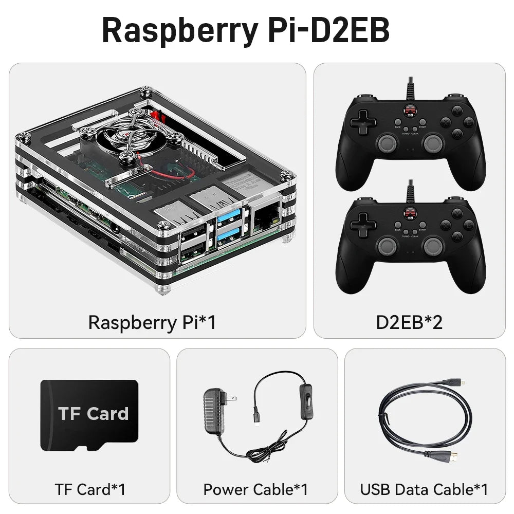 Batocera 39 OS Raspberry Pi 4 Computer Model B Retro Game Console with 90000+ Games for PS1/N64/PSP/Sega Saturn/MAME/NEOGEO/NDS