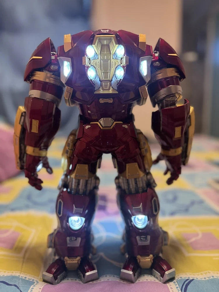 ZD Toys  Avengers Iron Man MK44 Hulkbuster Action Figure LED 1/10 36cm Tony Stark  Anniversary Memorial Model Collections Gift