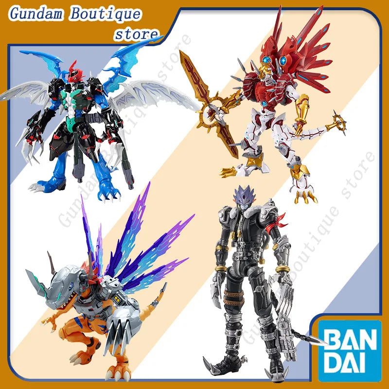 Bandai Genuine FRS Digimon Adventure Metal Garurumon War Greymon Omegamon X-Antibody Anime Action Figure Assembly Model Toy Gift