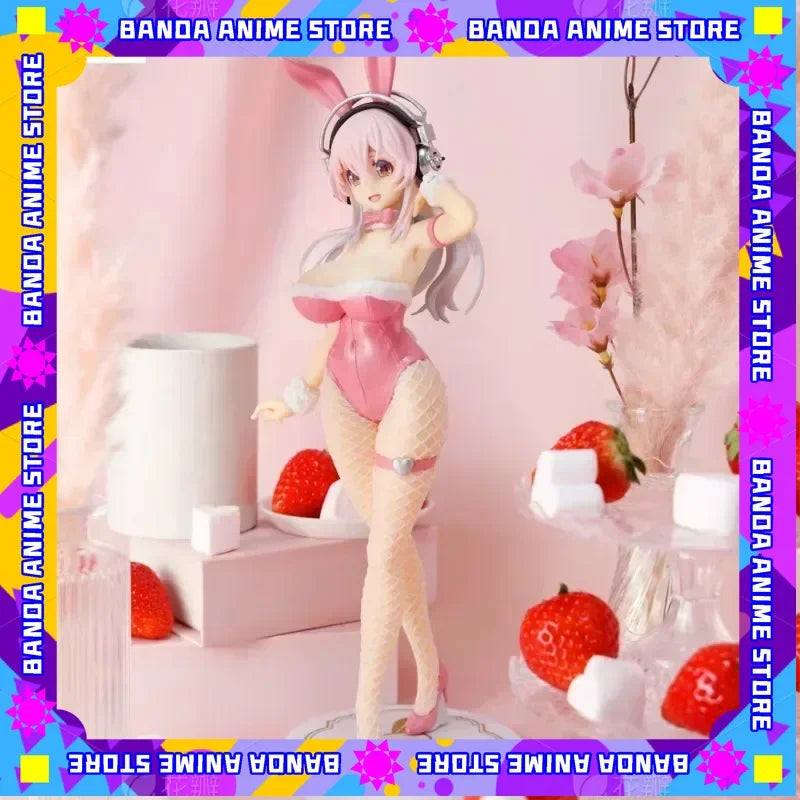 In stock Original FuRyu 30cm Super Sonico Bunny Girl Action Figure Anime Sexy Girl Figure Adult Doll toys gifts