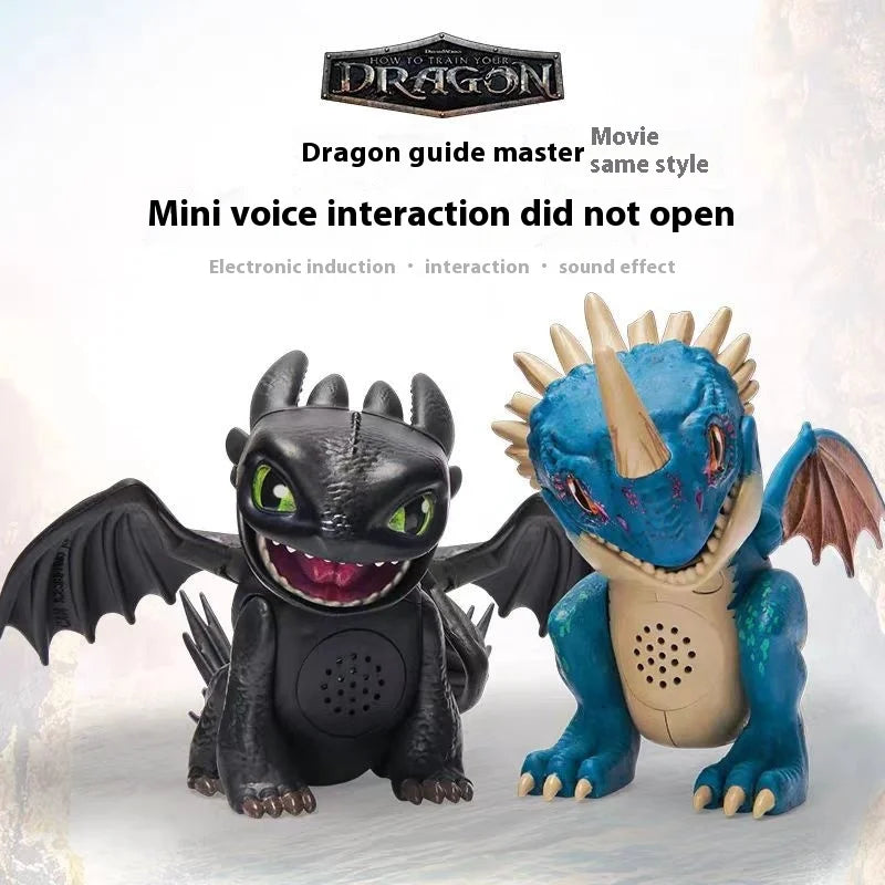 Toothless Deadly Nadder HTTYD Mini Chibi Articulated Action Figures Sound-Activated Interactive Toy Collectible Gift