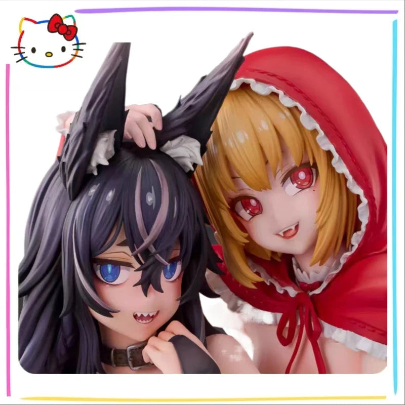 In Stock Original Lovely Little Red Riding Hood and The Wolf Girl 21cm Anime Detachable Goddess Figure Statue Ornaments