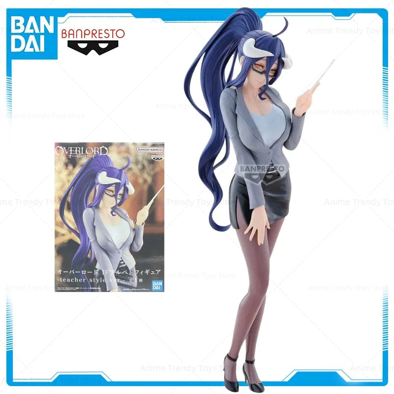 Auf Lager Original BANPRESTO OVERLORD IF Albedo Lehrer-Stil Ver. Anime Figur Spielzeug Modell Sammlung Actionfigur Puppe Geschenk WY