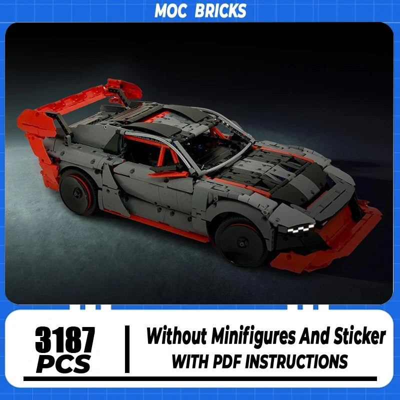 Champion Speed Cars Moc Building Bricks S1 E-Tron Quattro Sports Car Model Technology Modular Blocks Gift Christmas Toys DIY Set