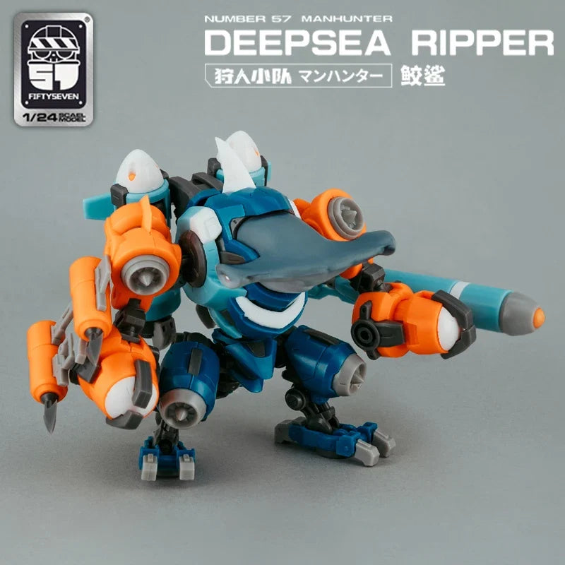 1/24 FIFTYSEVEN Number 57 Manhunter No.57 Puppet Squad Anime Action Figure Deepsea Ripper Shark Assembly Model Armor Custom Gift