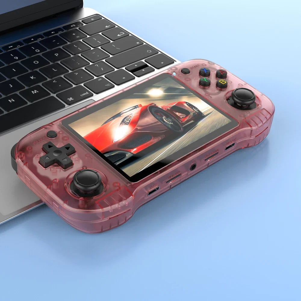 R46H Pink Retro Handheld Console Arkos System Open-Source 20000+ Classic Game 4.2 inch 1024*768 IPS Portable Player Consola NEW