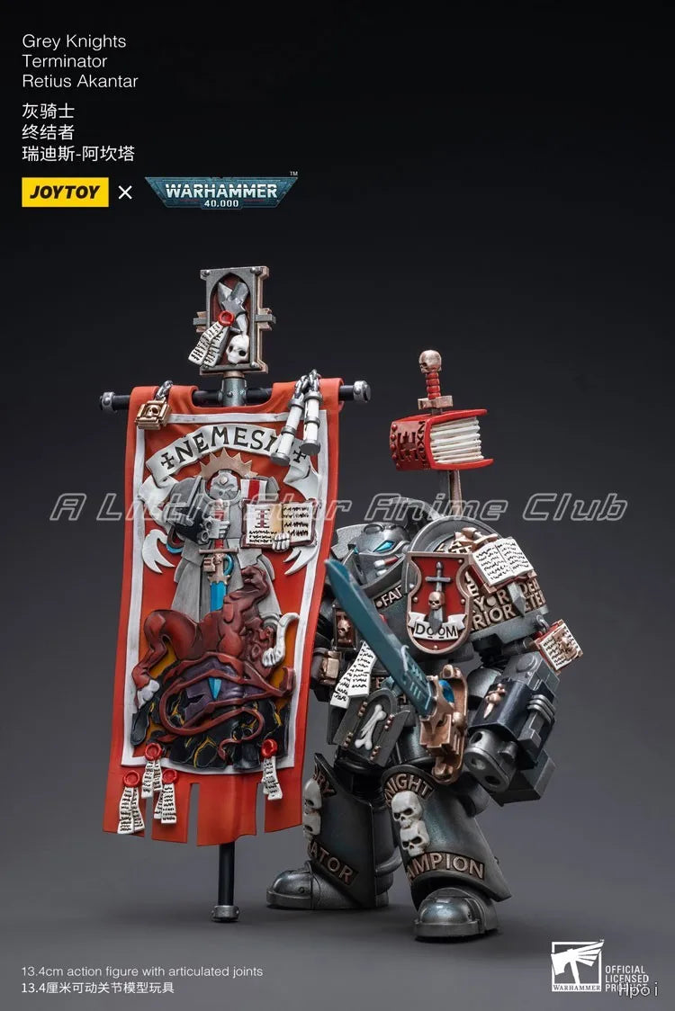 In Stock Original JOYTOY 1/18 Action Fiqure Warhammer 40000 Grey Knights Terminator Retius Akantar Model Toy