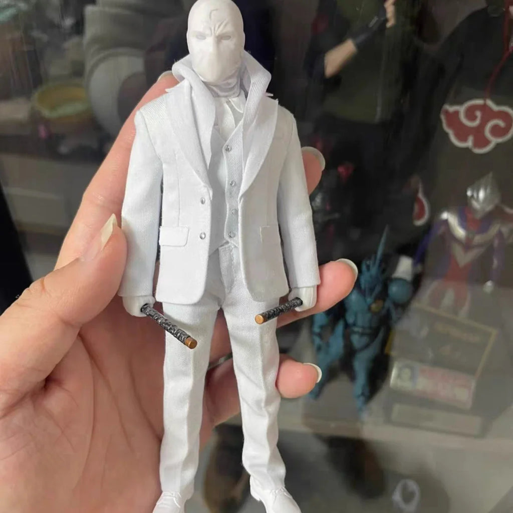 1/12 Mr. Night Figures Aton Custom Moonlight Knight Anzug Design Battle Damaged Design Bewegliches Humanoid Aton Custom Geburtstagsgeschenk