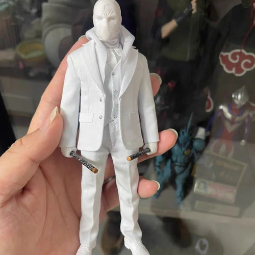 1/12 Mr. Night Figures Aton Custom Moonlight Knight Anzug Design Battle Damaged Design Bewegliches Humanoid Aton Custom Geburtstagsgeschenk