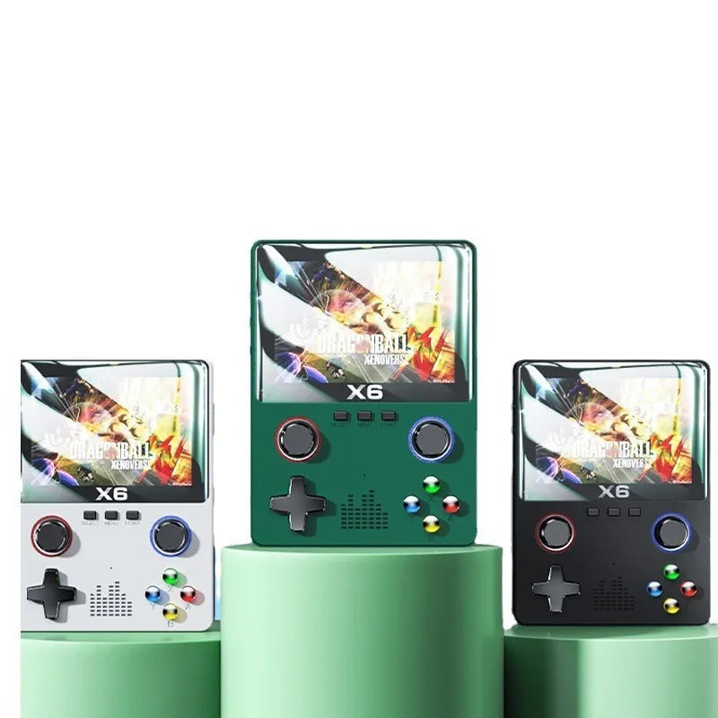 New X6 3.5Inch IPS Screen Handheld Game Player Dual Joystick 11 Simulators GBA Video Game Console for Kids Gifts