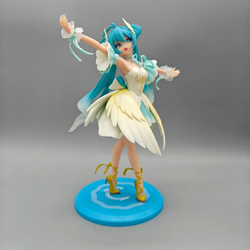 New Noble and Elegant Swan Ballet Hatsune Miku Pvc Character Model Ornament Animation Collector Statue Desktop Decoration