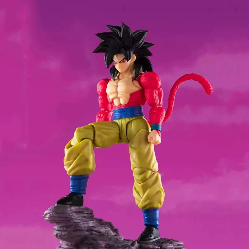 Demoniacal Fit Dragon Ball Son Goku Shf 3.0 Super Saiyan 4 Untamed Power 1/12 Action Figure 16cm Collection Movable Model Toys
