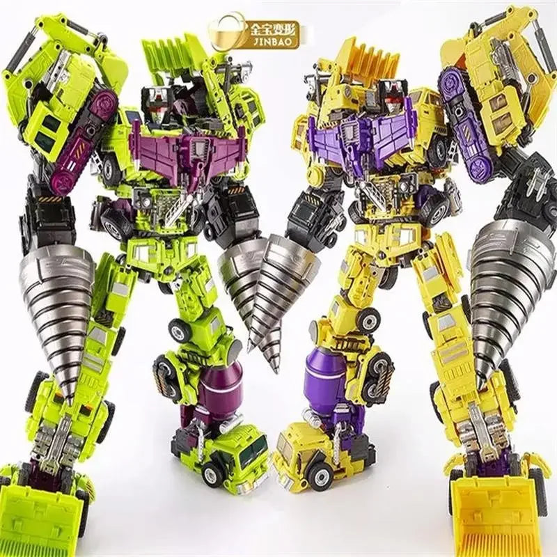 40cm JINBAO 6in1 Transformation Oversize Construction Vehicle Jinbao Devastator Figure Toys Gift