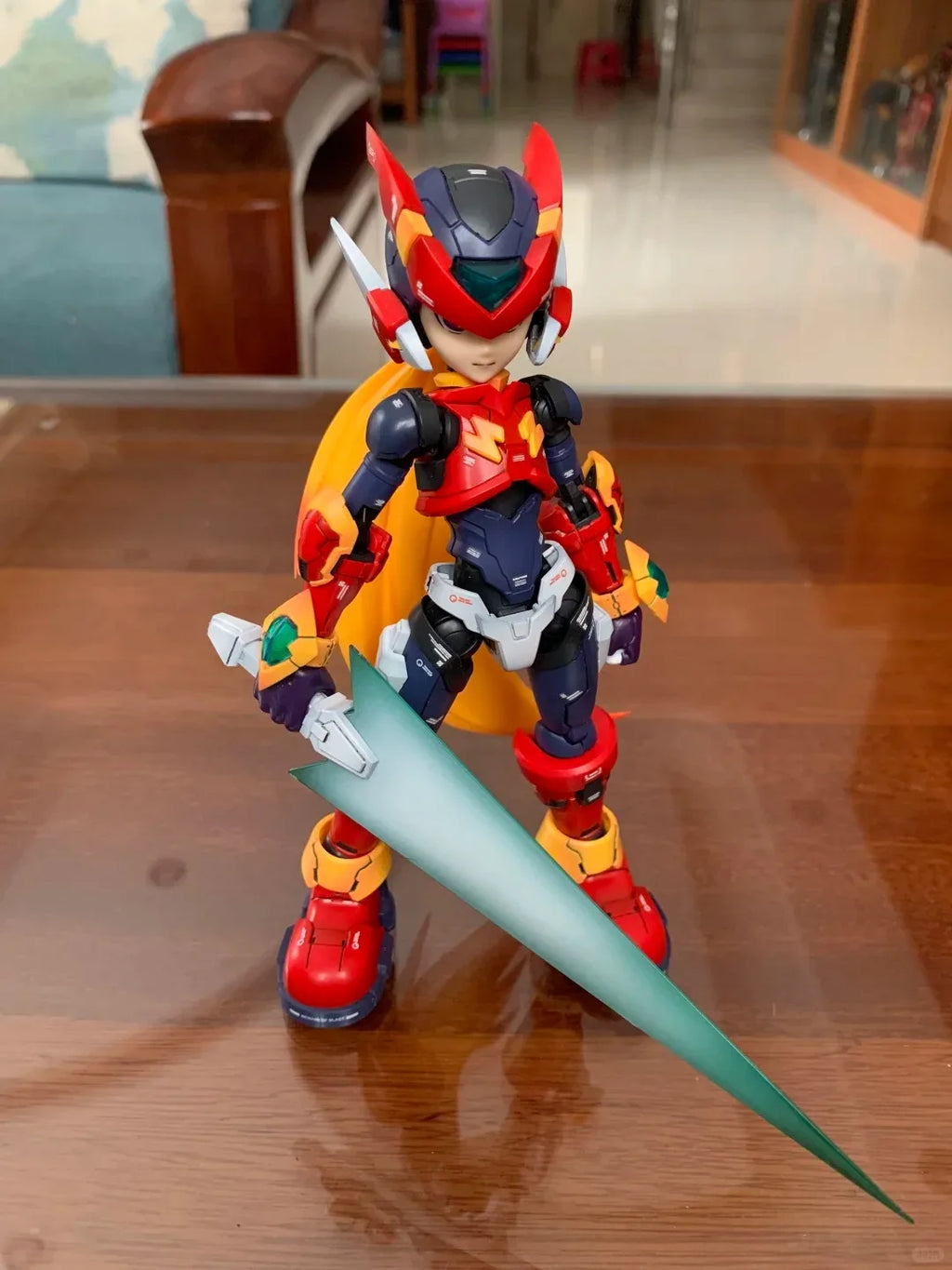 Genuine Eastern Model Rockman Zero Mega Man Dwn 17cm Assembly Model With Bracket Action Toy Figures Kids Gifts In Stock