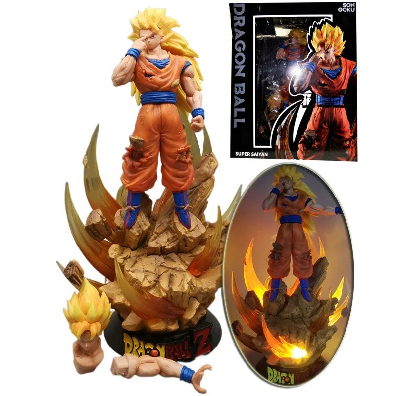 YUNQI CREATE Studio PVC GK Dragon Ball Z Son Goku Ultra Instinct Statue 50cm DBZ Anime Model Action Figure Collection Toy Figma