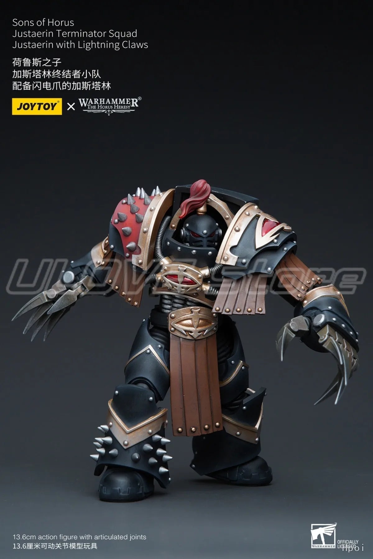 In Stock Original JOYTOY Warhammer 40K Sons of HorusJustaerin Terminator SquadJustaerin with Lightning Claws 1/18 Action Figure