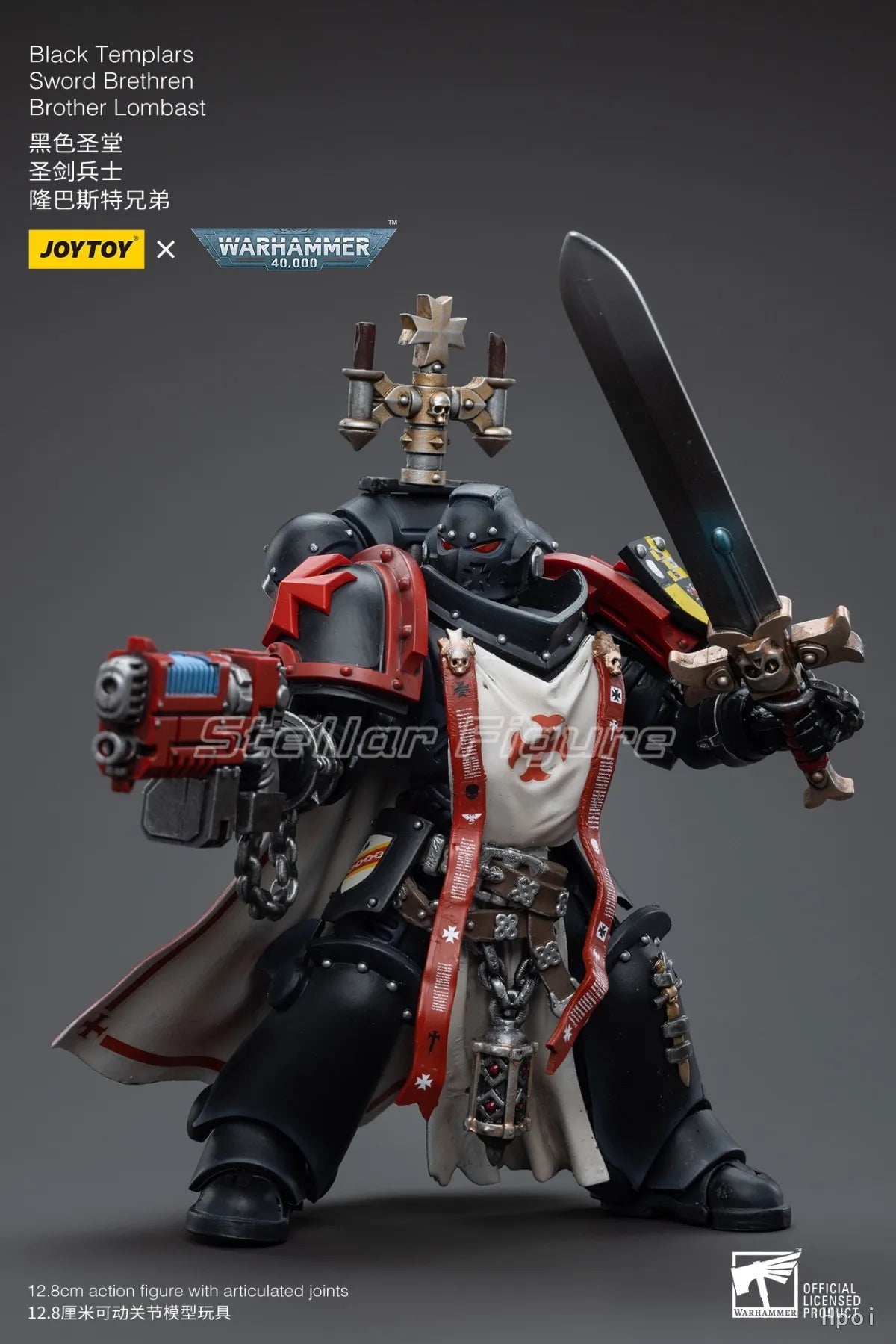 【SF】JOYTOY 1/18 Action Figure Black Templars Sword Brethren Brother Dragen Lombast Model Toys Gifts Collection Ornaments