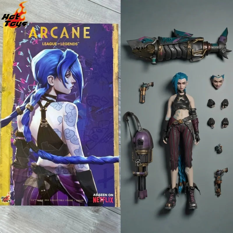 In Stock Original HOTTOYS HT 1/6 TMS137 Arcane: League Of Legends Jinx Action Figures 12inch Collectible Model Toy Birthday Gift