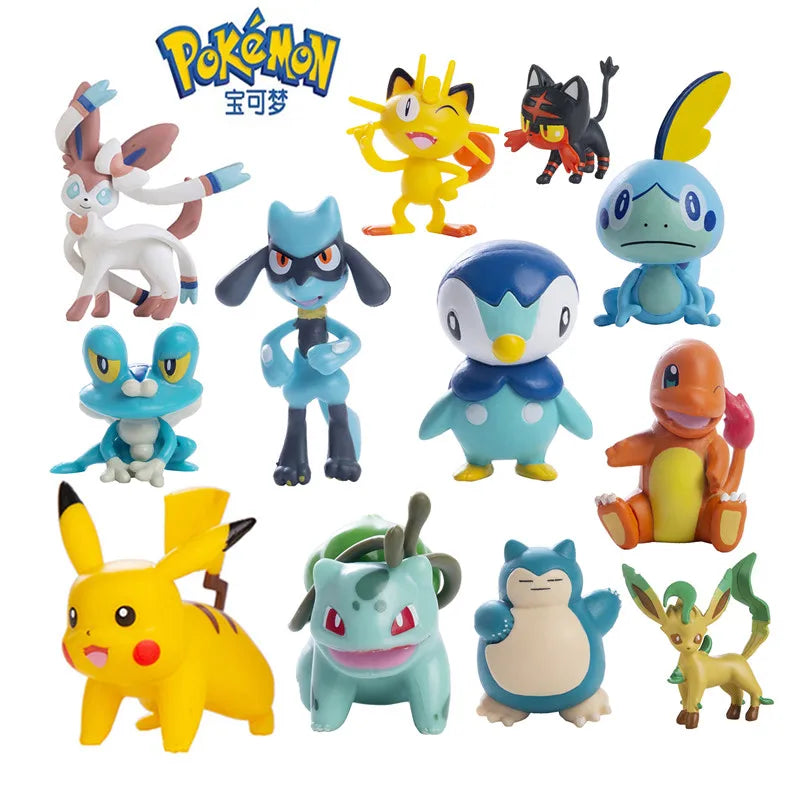 3-7 cm Pokémon Cartoons Anime Figur Pikachu Mew Relaxo Glumanda Cosplay Sammlung Haustier Pocket Monster Action Modell Spielzeug Geschenke
