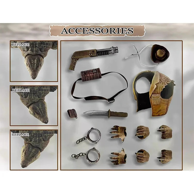 New In Stock Furay Planet Crocker Wilderness Hunter Mu-Fp001 Anime Figure Crocodile Hunter Action Figure Doll Toys Kids Gift