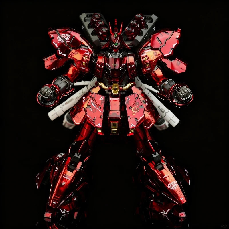 In-Stock RG 1/144 Sazabi Clear Color Mechanical Core Plating Assembly Model Kit Action Figure Desktop Decoration Trendy Toy Gift