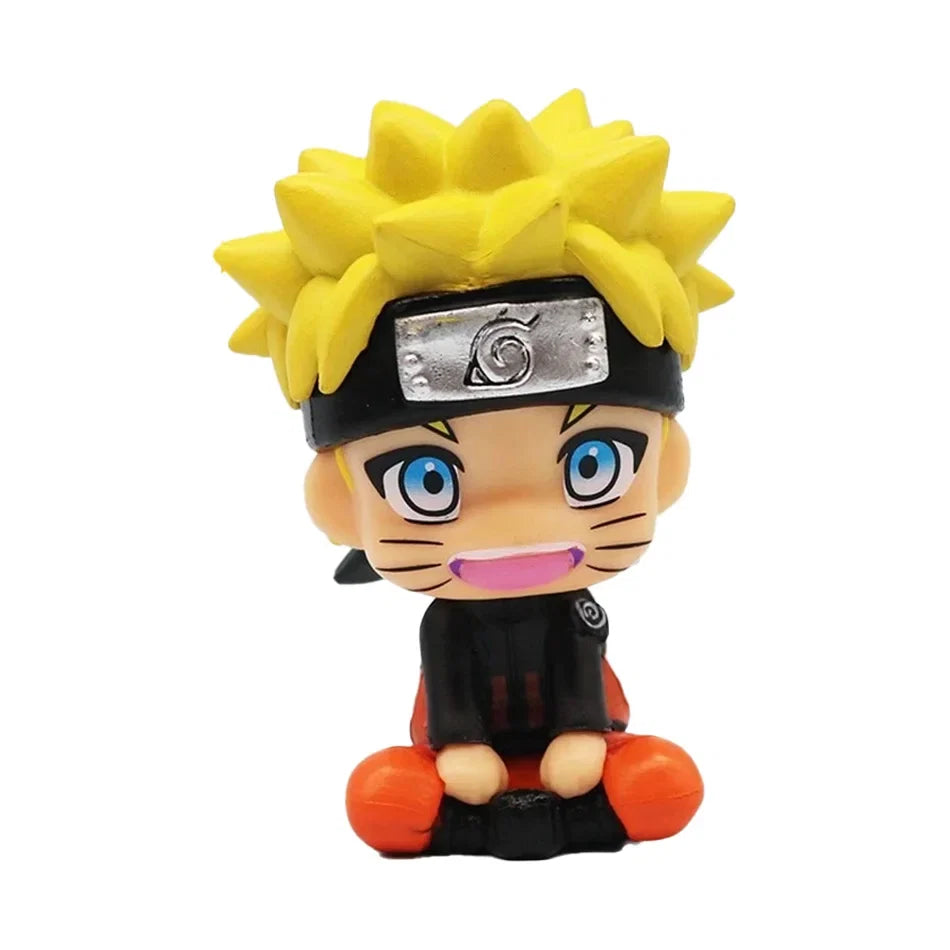 Anime Figure Naruto Kakashi Action Figure Q Version Kawaii Sasuke Itachi Figurine Car Decoration Collection Toy Christmas gift