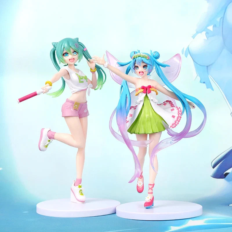 20CM Anime Hatsune Miku Figure On-Site Cheer Cheerleader Dress up Model Toy Gift Action Figure Collectible Doll Concert Support