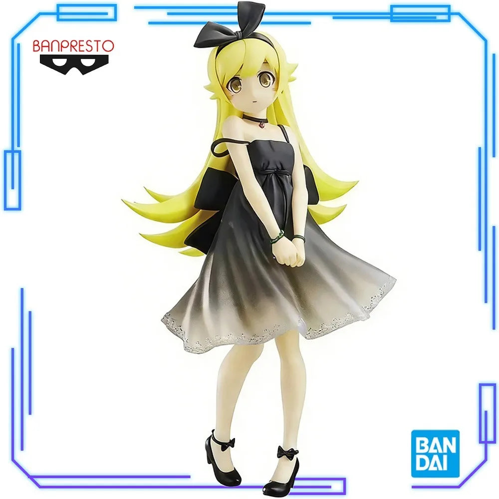 Auf Lager Bandai Original Echtes Banpresto Monogatari Series Oshino Shinobu Schwarzes Kleid 20cm Sammlermodell Spielzeugfiguren Geschenk