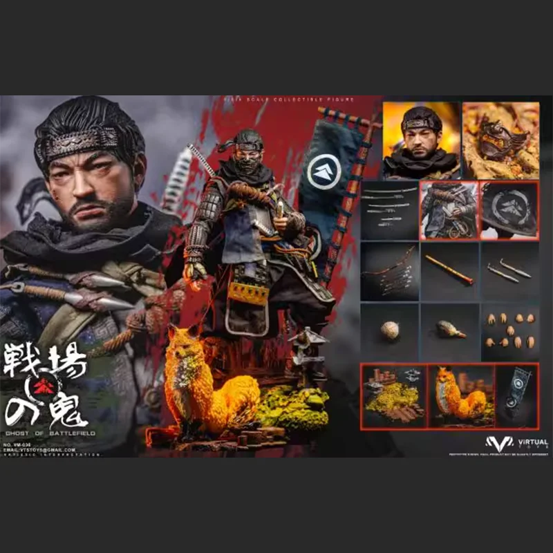 Original VTS TOYS 1/6 VM-036 Ghost of Tsushima 12-inch Japanese Samurai Action Figure Model Toys Male Soldier