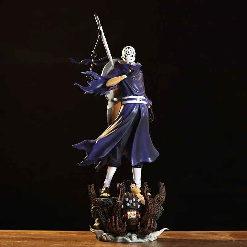 22cm NARUTO Anime Figures Uchiha Obito Standing Posture Sculpture Scene Doll Pvc Model Statue Ornament Collection Toys Gifts
